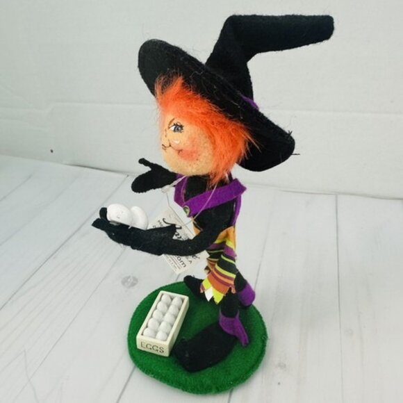 Annalee Halloween Trick or Treat 8" Witch Doll 1983 Egg Thrower - Picture 7 of 13